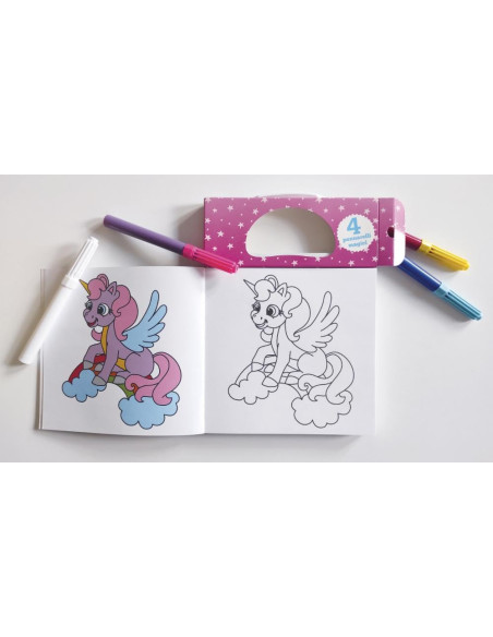 Giunti - Colora gli unicorni con i pennarelli magici. Unicorni, fate, gnomi, streghe e tanto altro ancora! 