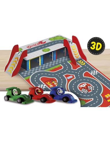 Montessori Wood Cars Garage