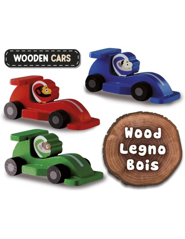 Montessori Wood Cars Garage