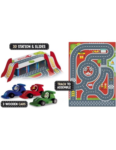 Montessori Wood Cars Garage