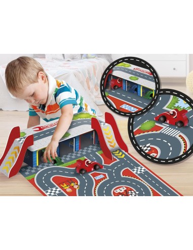 Montessori Wood Cars Garage