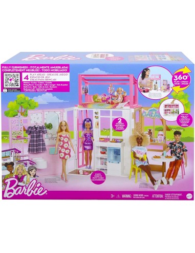 Barbie - Loft, Playset a 2 Piani con 4 Aree Gioco