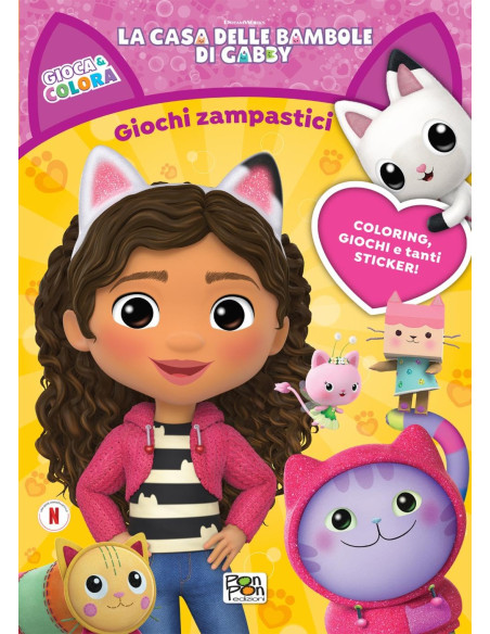 Giunti - Giochi zampastici. Gioca & colora. La casa delle bambole di Gabby