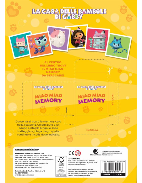 Giunti - Giochi zampastici. Gioca & colora. La casa delle bambole di Gabby