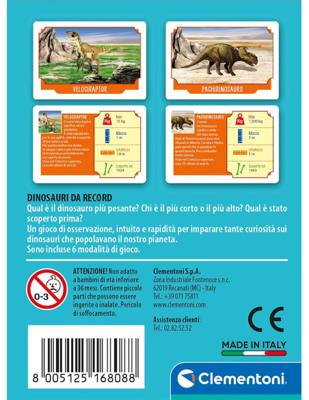 Clementoni - Dinosauri da Record