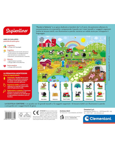 Clementoni - Sapientino Baby Parole in Fattoria