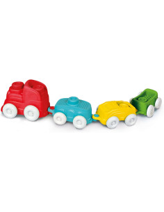  Clementoni - Playset Treno con Mattoncini Morbidi