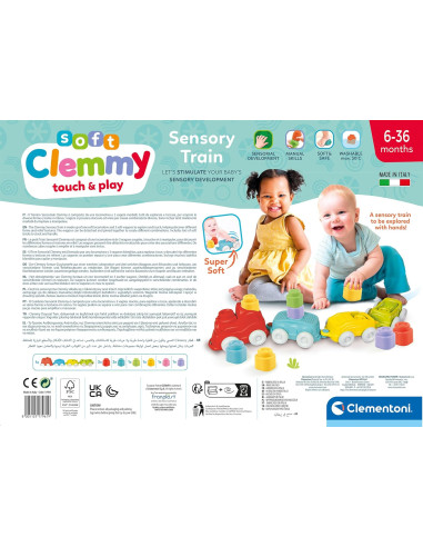  Clementoni - Playset Treno con Mattoncini Morbidi