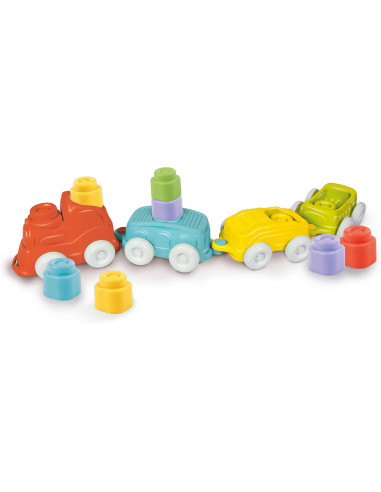  Clementoni - Playset Treno con Mattoncini Morbidi