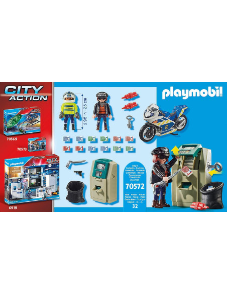 Playmobil - Poliziotto in moto e ladro
