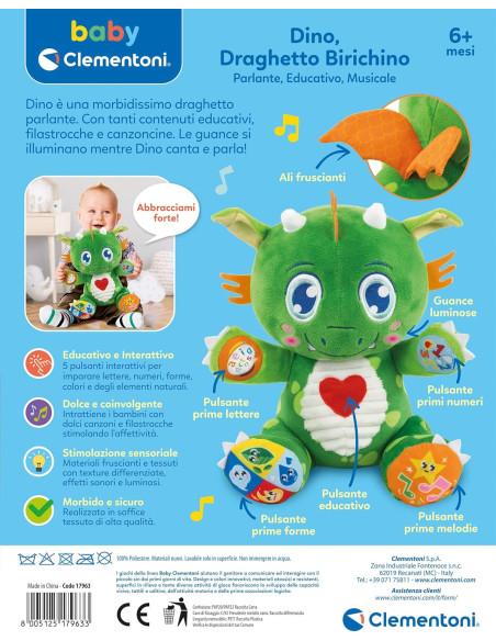 Clementoni - Baby Dino Draghetto Birichino
