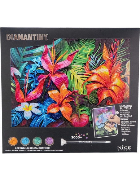 Diamantiny quadro fiori tropicali