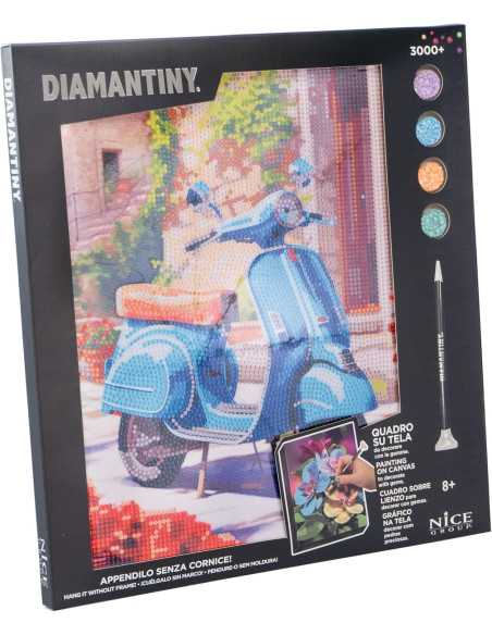 Diamantiny quadro motocicletta vespa retro