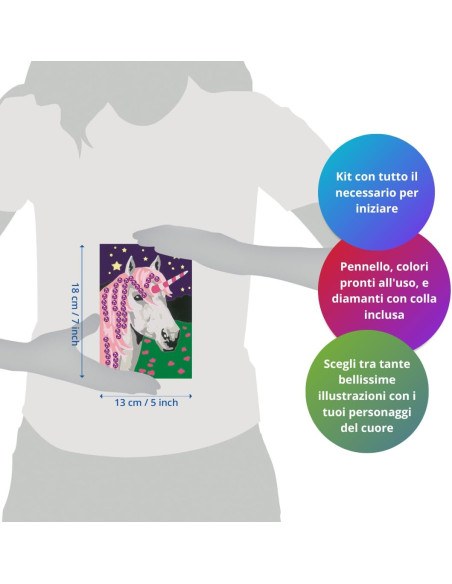 CreArt Serie E Classic - Unicorno con brillanti