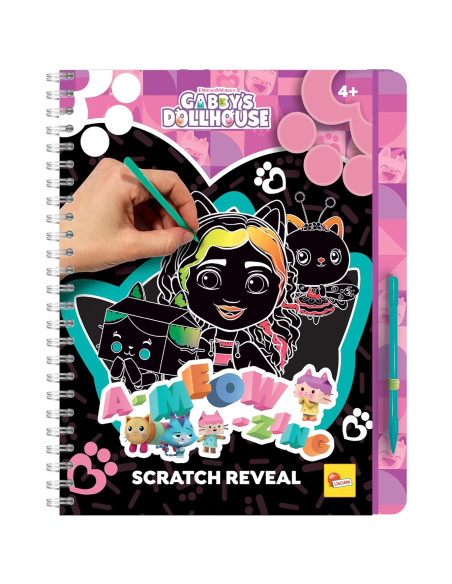Lisciani - Gabby's dollhouse sketchbook A-meow-zing scratch reveal