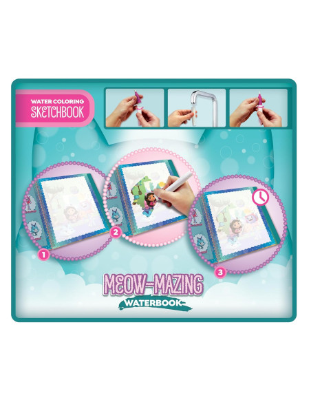 Lisciani - Gabby's dollhouse sketchbook A-meow-zing waterbook
