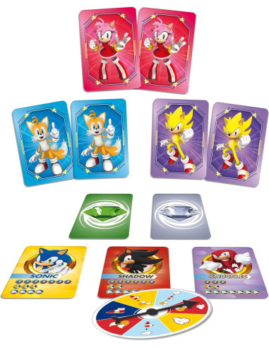Lisciani - Sonic 2 in 1 Card Games in a Backpack
