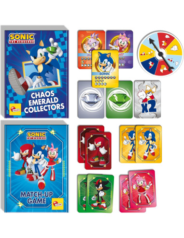 Lisciani - Sonic 2 in 1 Card Games in a Backpack
