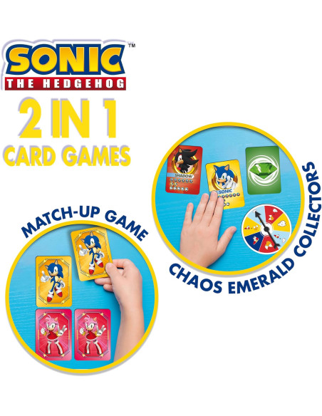 Lisciani - Sonic 2 in 1 Card Games in a Backpack