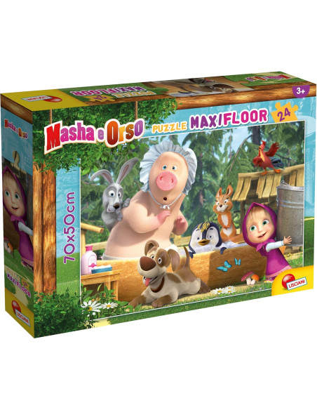 Lisciani - Masha Puzzle Maxifloor 24 Una Buona Giornata