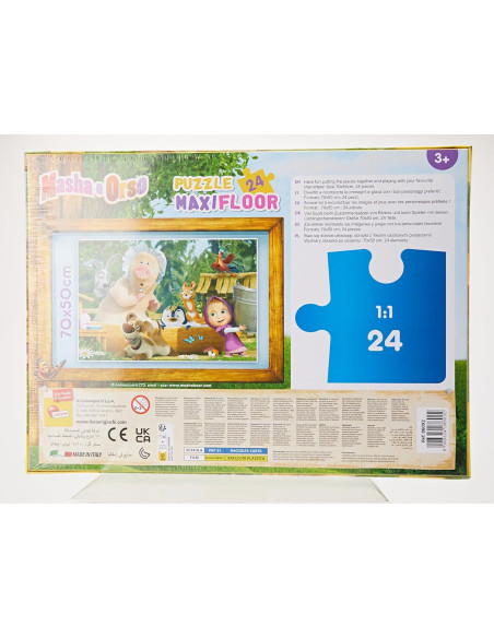 Lisciani - Masha Puzzle Maxifloor 24 Una Buona Giornata