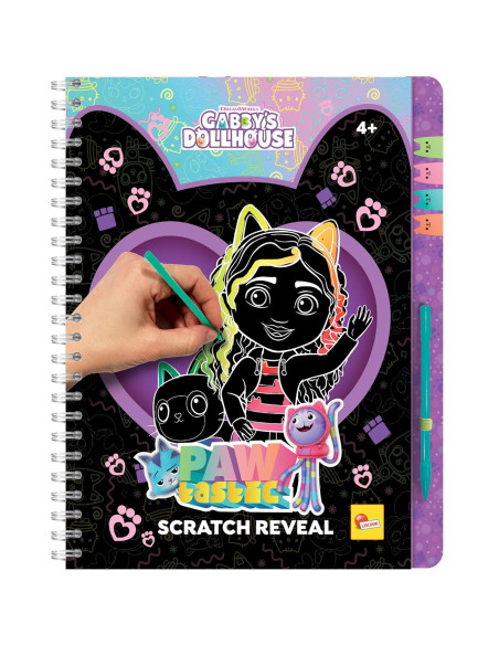 Lisciani - Gabby's dollhouse sketchbook pawtastic scratch