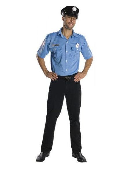 Rubie's Vestito Camicia Polizia con Cappello per Adulti