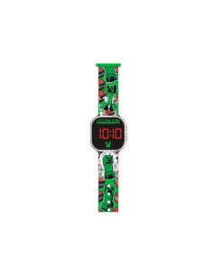 Orologio da polso digitale Minecraft Creeper verde