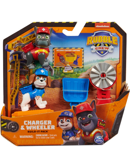 Rubble e Crew Set 2 Personaggi + Accessori Charger e Wheeler