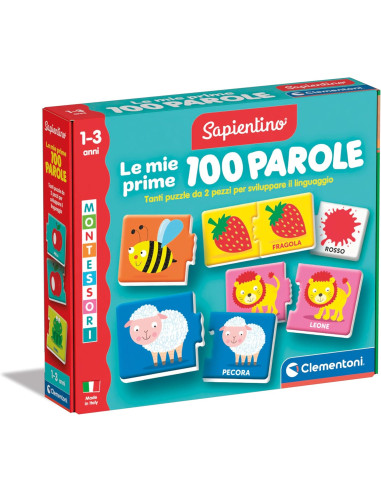 Clementoni - Montessori Prime 100 Parole