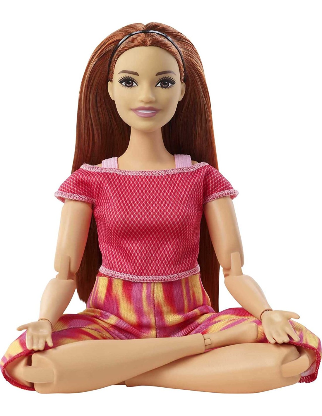 Barbie Bambola Snodata Curvy e Capelli Lunghi Rossi abito fucsia