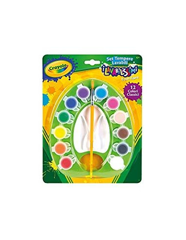 Crayola Set 12 Tempere Lavabili I Lavabilissimi