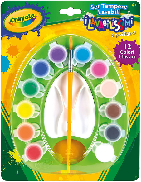 Crayola Set 12 Tempere Lavabili I Lavabilissimi
