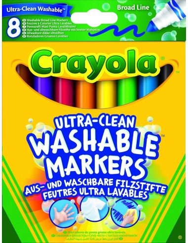 8 colori fibra lavabilissimi punta maxi 