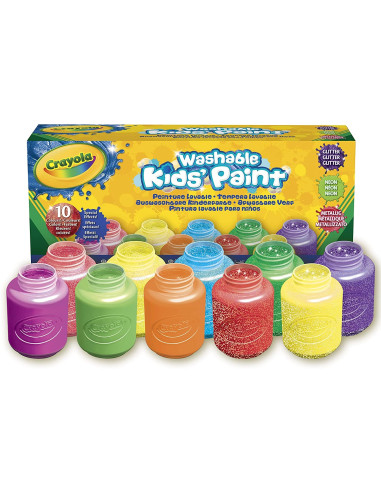 Crayola 10 Tempere Lavabili Effetti Speciali