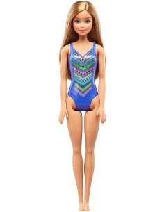 Barbie Beach - Bionda Colore Blu, FJD97