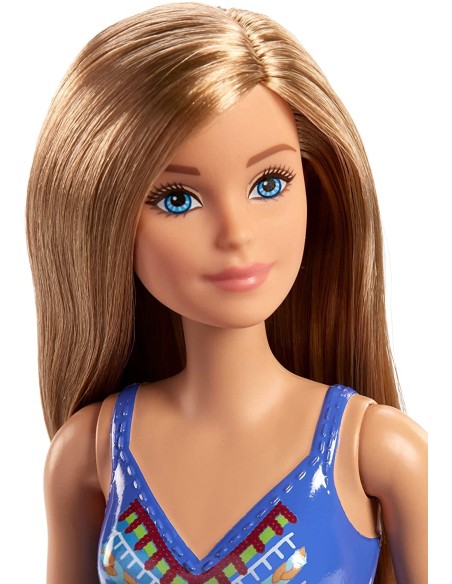 Barbie Beach - Bionda Colore Blu, FJD97