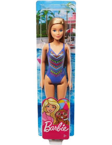 Barbie Beach - Bionda Colore Blu, FJD97