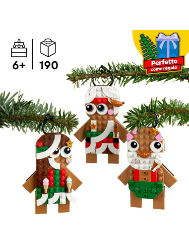 Lego Iconic - Ornamenti di pan di zenzero