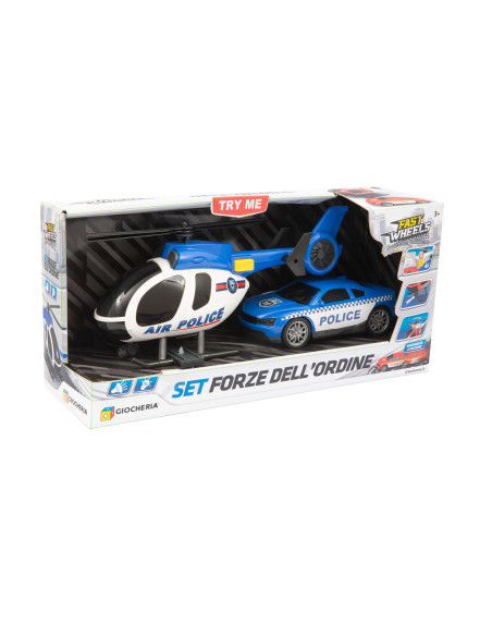 Fast Wheels Set Elicottero auto assortito