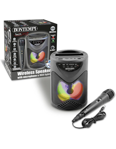 Bontempi - Amplificatore Wireless con microfono effetti luminosi e eco
