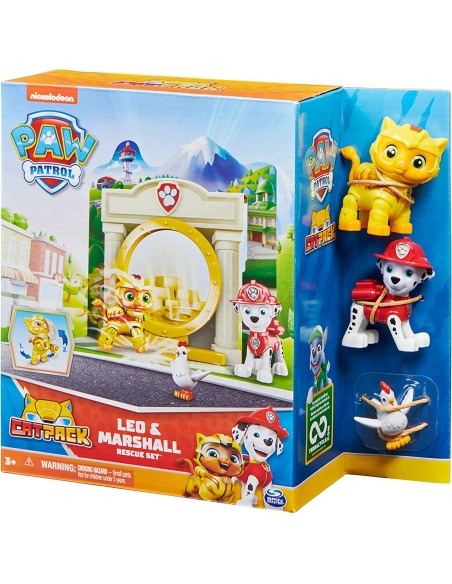 Paw Patrol Mini playset di salvataggio cat pack con 3 personaggi ass.to
