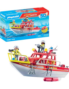 Playmobil - Barca di vigili del fuoco