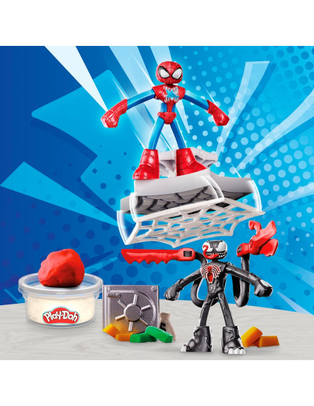 Play Doh Spiderman Launch e Slice Battle