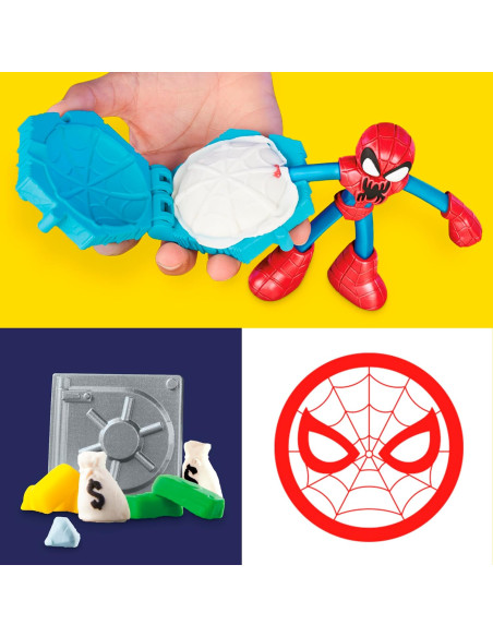 Play Doh Spiderman Launch e Slice Battle