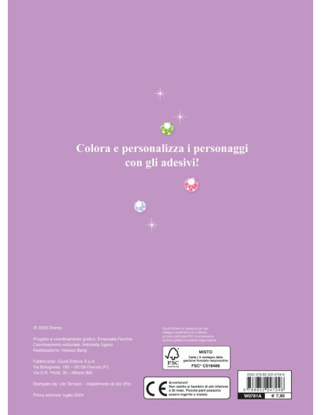Giunti - Cenerentola, Belle e Tiana. Vesti la moda. Con adesivi.