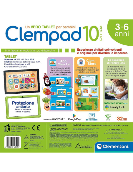 Clempad 10'' 3-6 anni