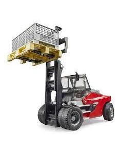 Bruder - Linde HT160 muletto con pallet e 3 ceste 2
