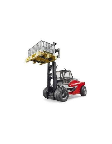 Bruder - Linde HT160 muletto con pallet e 3 ceste
