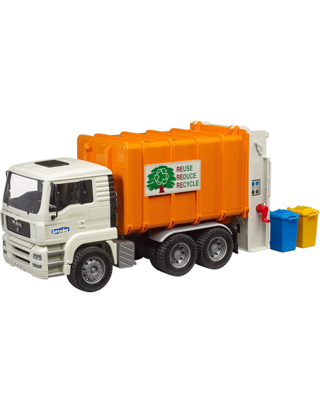 Bruder - Man TGA trasporto rifiuti arancione